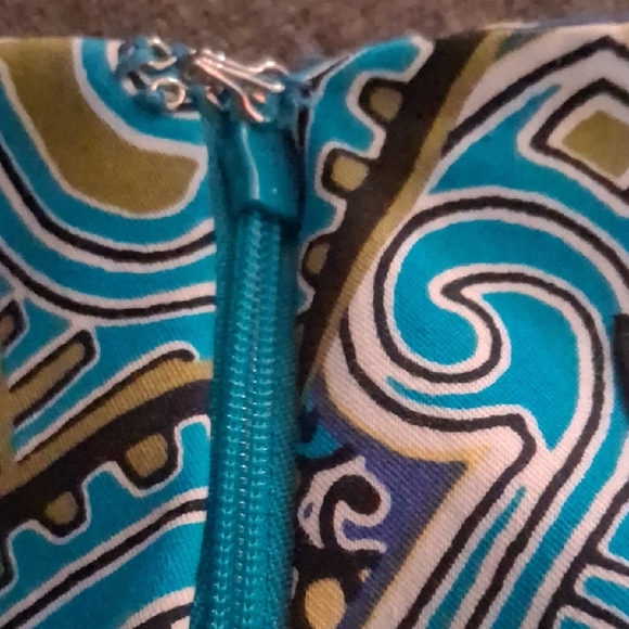 East 5th Petite 12P Blue Paisley A-Line Knee Length Skirt - Picture 6 of 8